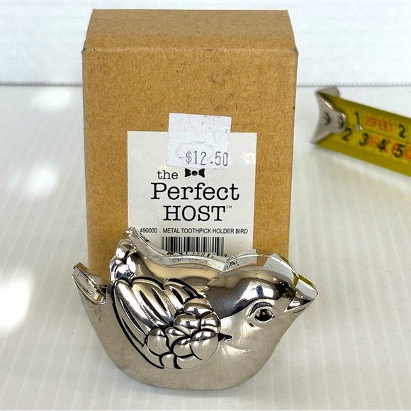 Metal Bird Toothpick Holder By The Perfect Host - Picture 1 of 12